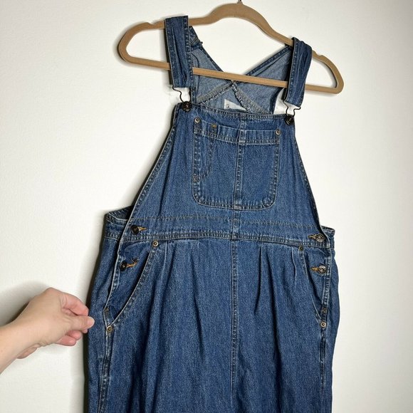 Announcements Maternity Denim Overalls Women’s Size Medium Vintage - Picture 2 of 9